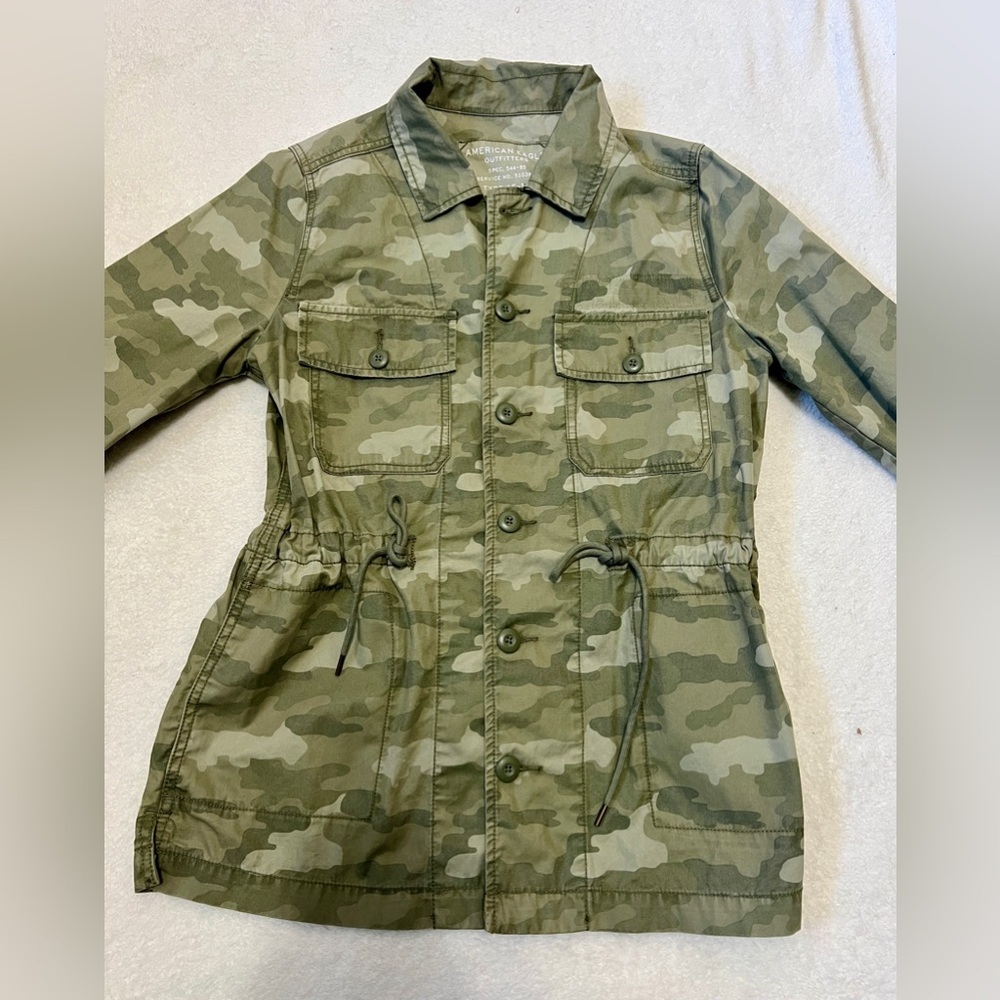 American Eagle Camouflage Utility Military Jacket - Small - Picture 2 of 11